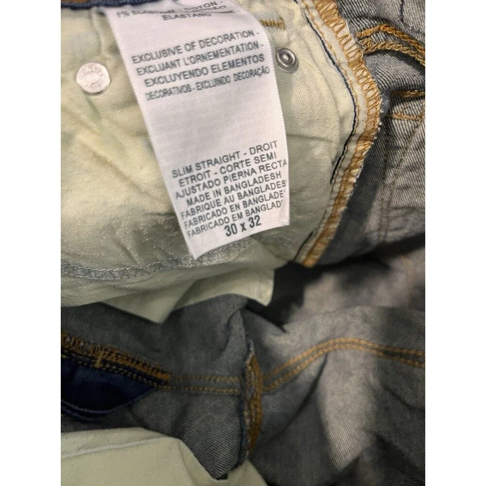 Denizen From Levi's 232 Slim Straight Jeans Mens 30x32 Blue Denim Cotton Stretch